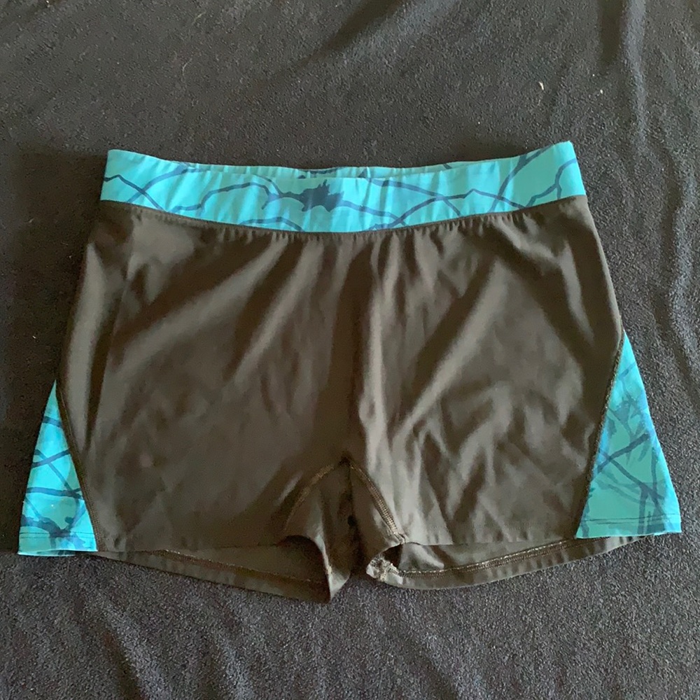 Black and blue bike shorts